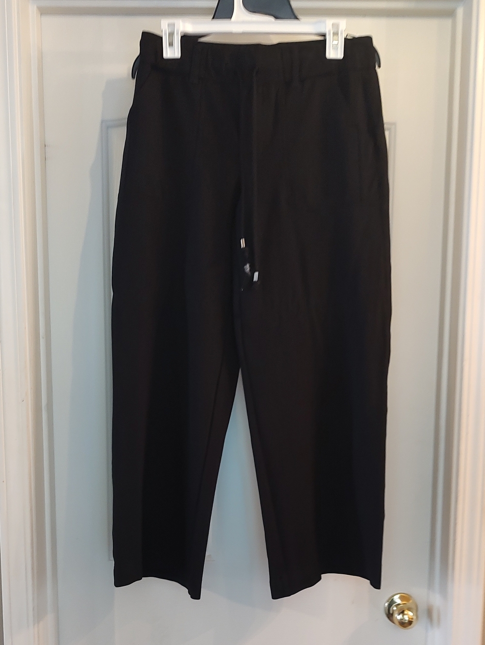 Democracy Straight Leg Black Drawstring Pants